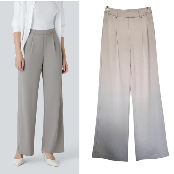 Halara Flex High Waisted Side Pocket Straight Leg Crepe Work Pants Paloma XS Reg - Picture 1 of 12